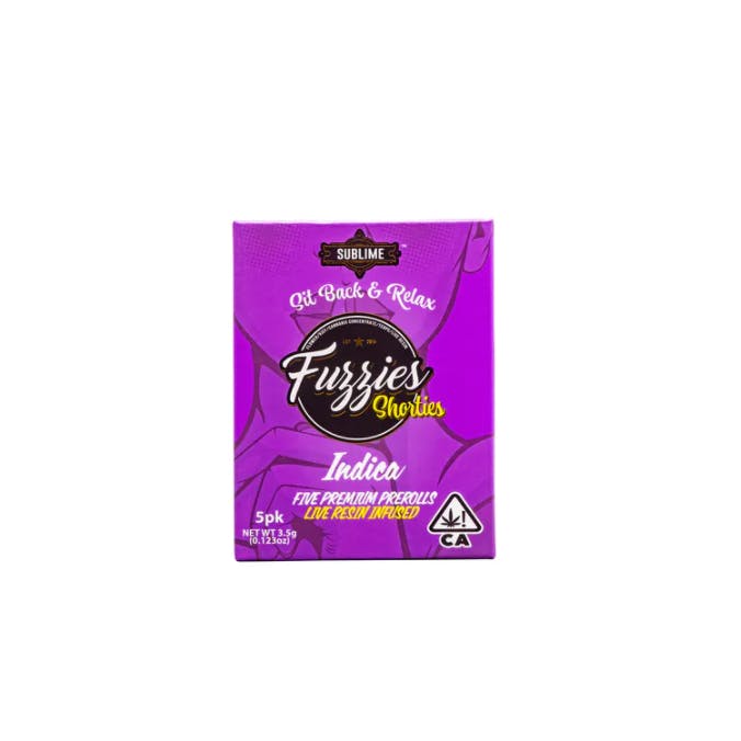 Photograph of product: Fuzzie Shorties - 3.5g (5 Pack) (Oui'd)