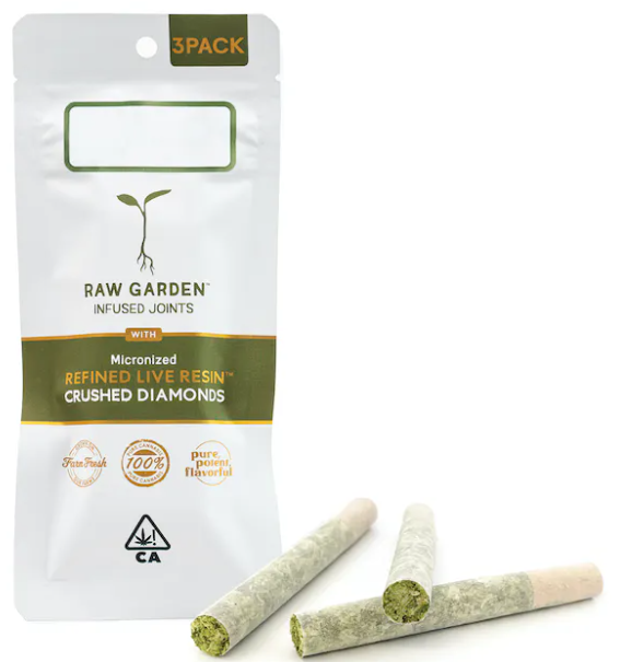 Photograph of product: SWEET FIRE OG (I) 3PK CRUSHED DIAMOND INFUSED JOINTS