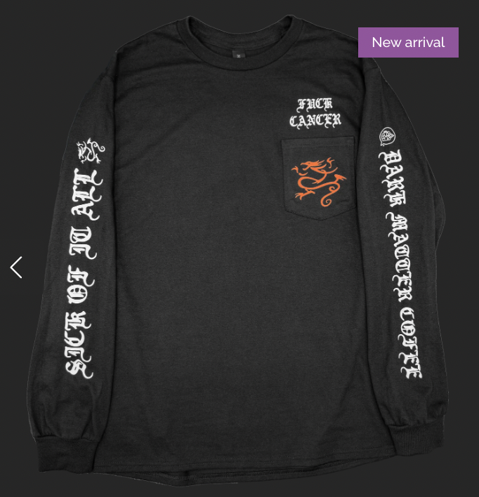 Photograph of product: DARK MOON COFFEE SICK OF IT ALL LONG SLEEVE XXL