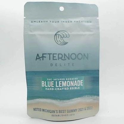 Photograph of product: Afternoon Delite - 200 mg - Blue Lemonade Gummies