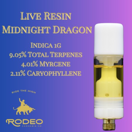 Photograph of product: Vape Cart | Midnight Dragon Live Resin 1g | 00141