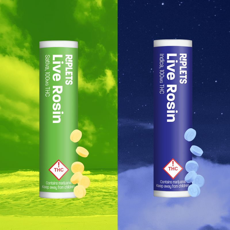 Photograph of product: Ripple Live Rosin Oui'd Riplets TH-oui 100mg