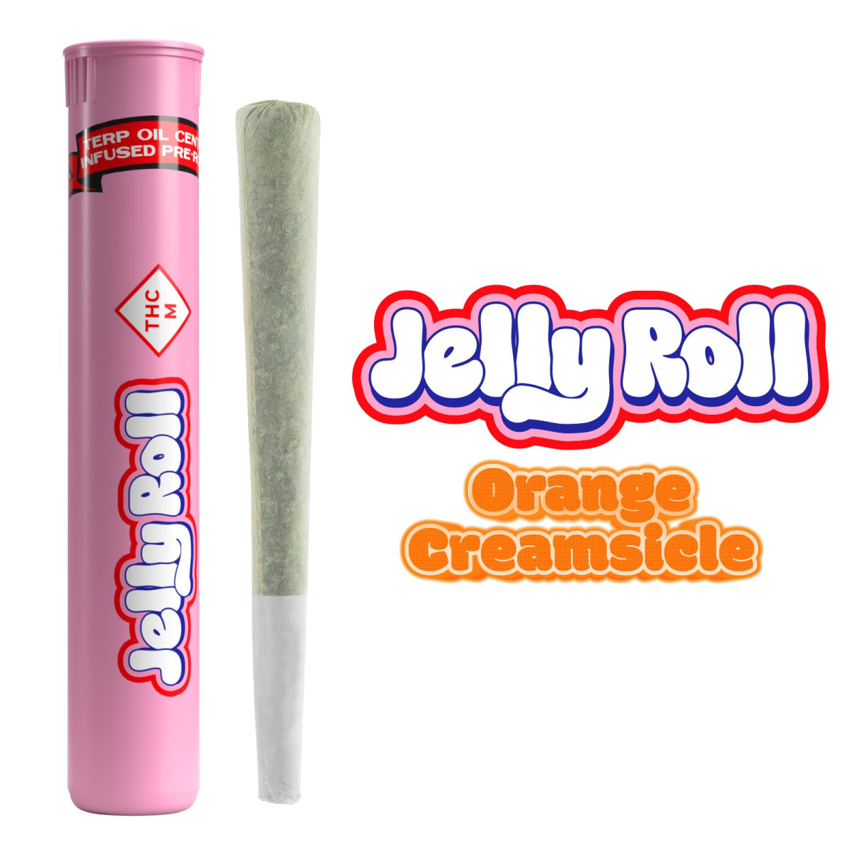 Photograph of product: Jelly Roll - Orange Creamsicle - 1.1G Infused PreRoll