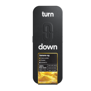 Photograph of product: Turn | Banana OG | Live Resin Disposable Vape | 1g