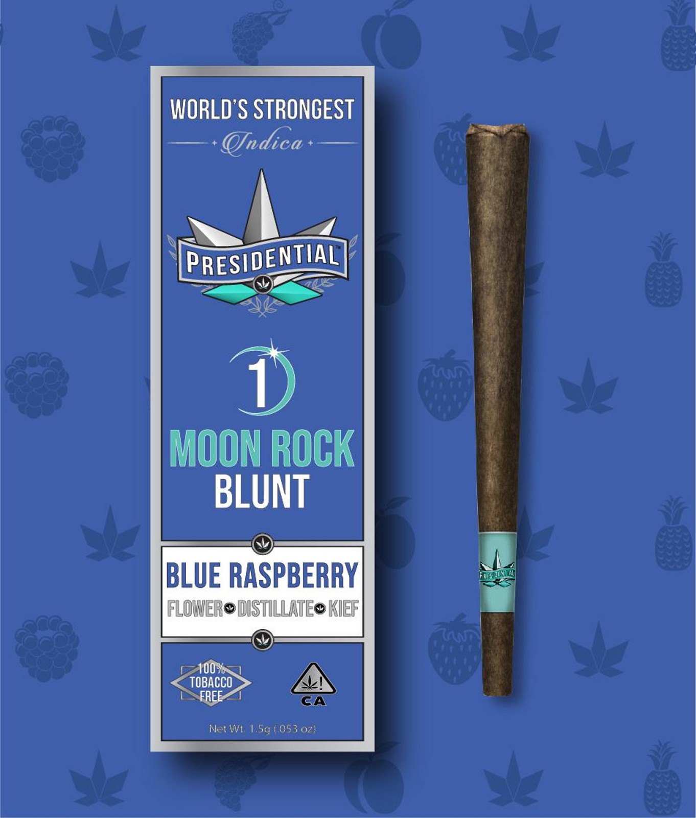 Photograph of product: Blue Raspberry | Moon Rock Infused Blunt