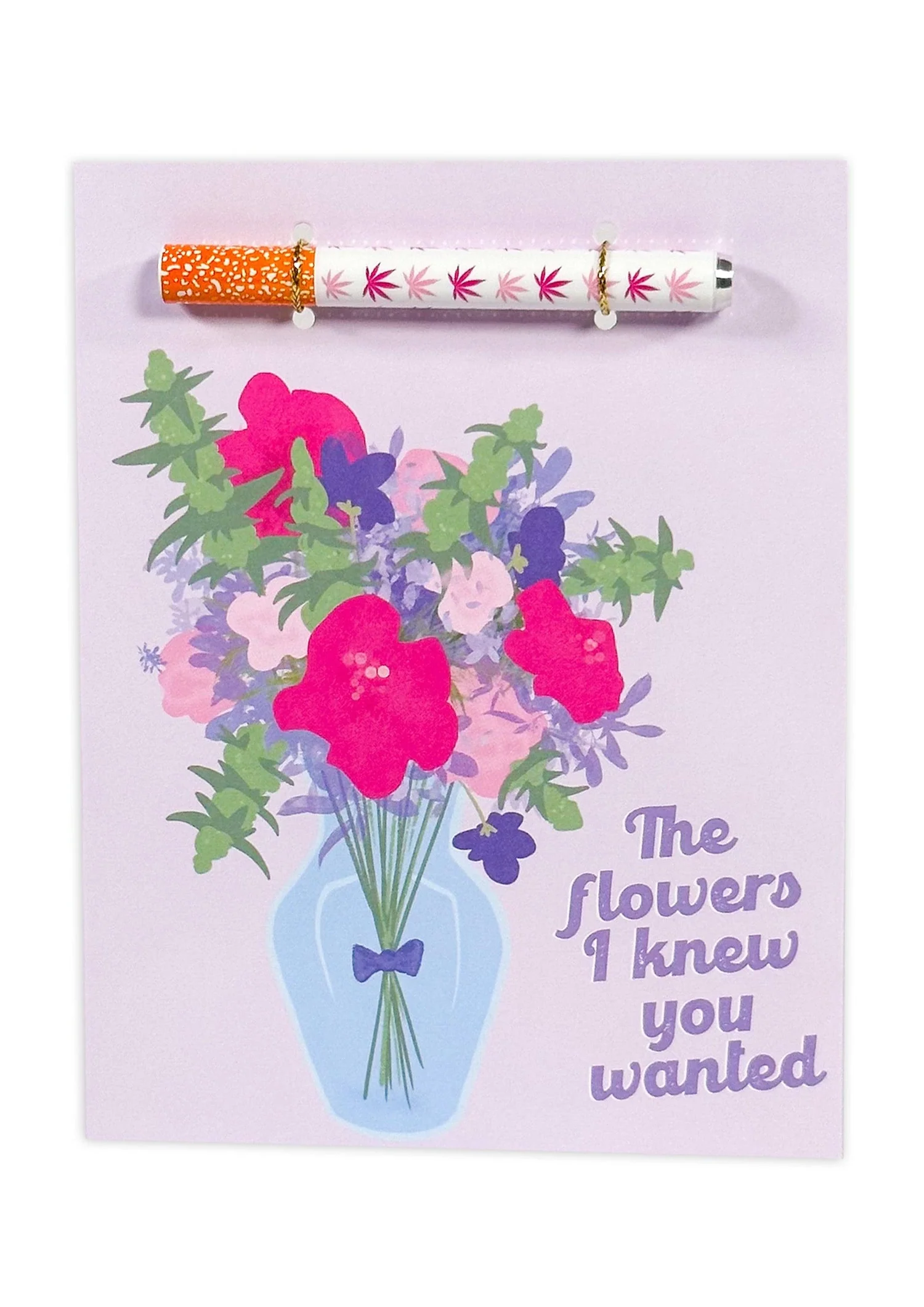 Photograph of product: Kush Kard Flowers One Hitter Greeting Card
