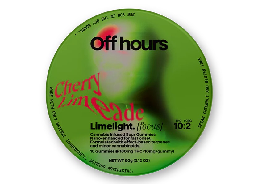 Photograph of product: Off Hours | Limelight | Cherry Limeade | 10:2 TH-oui / CBG Gummies | 10pk