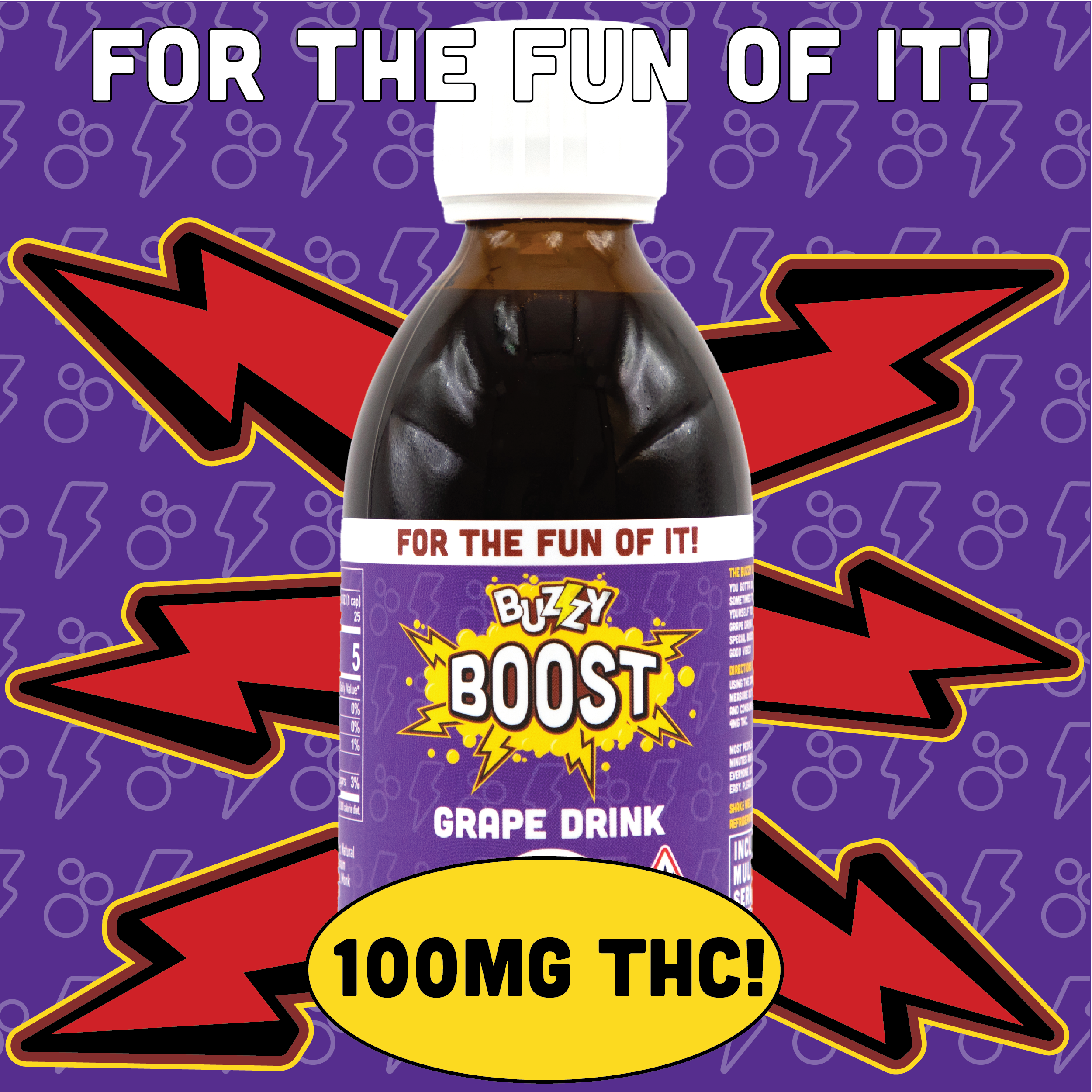 Photograph of product: Buzzy BOOST Grape - 100mg/1pk