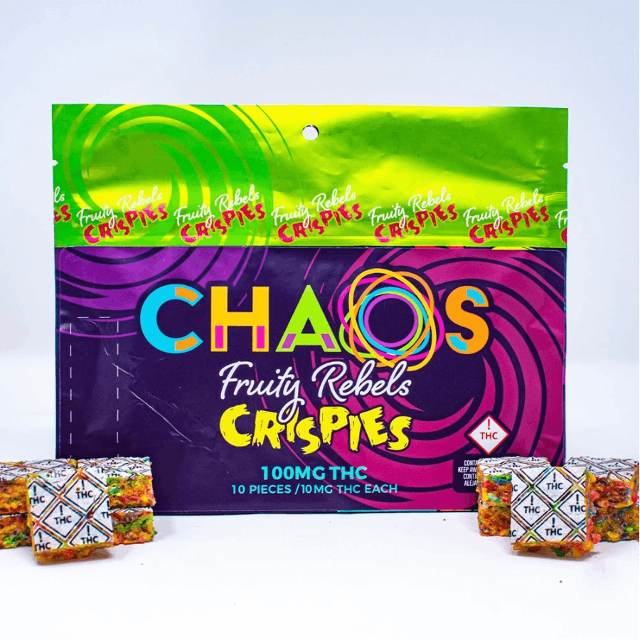 Photograph of product: Chaos Crispies Fruity (100mg) - BOTH