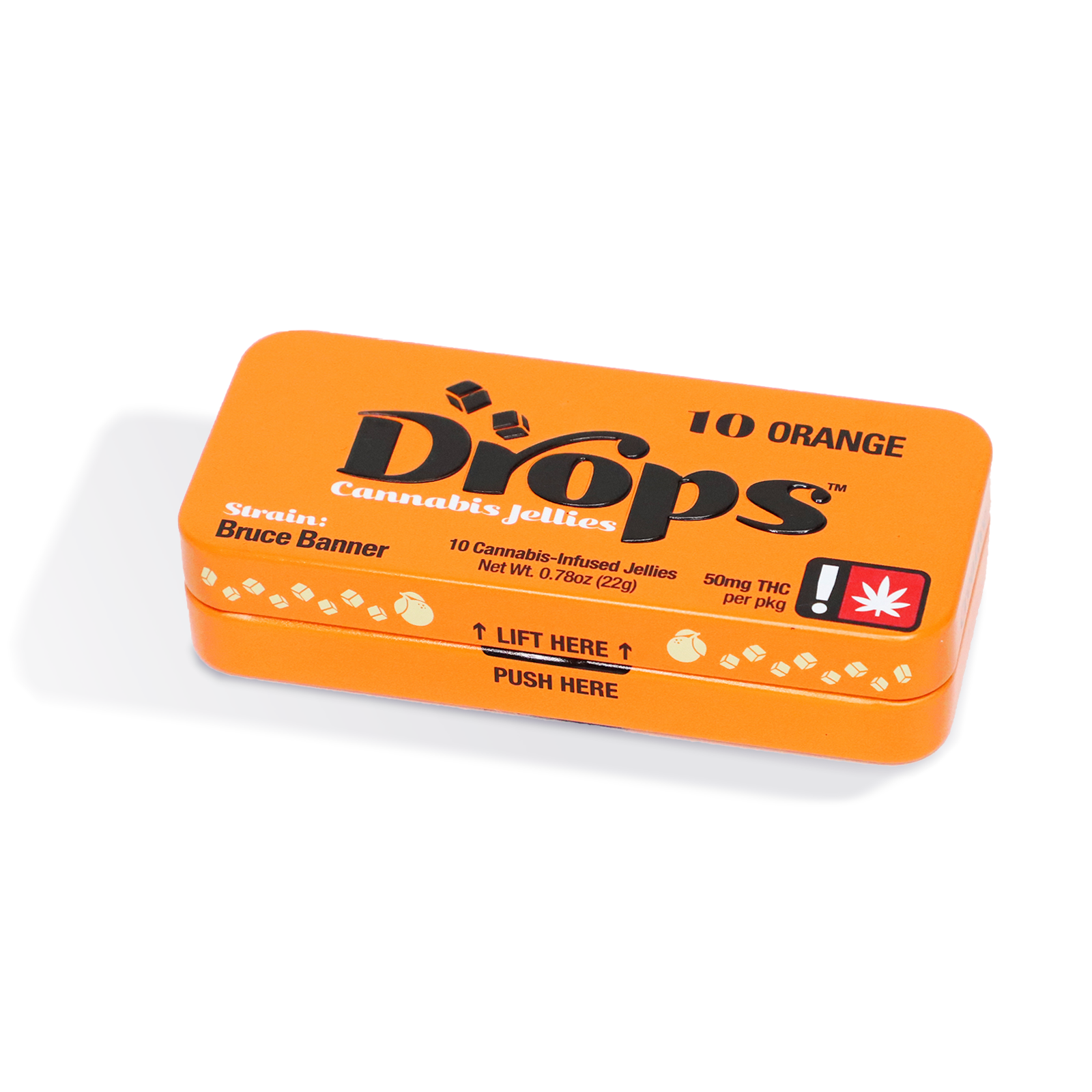 Photograph of product: Orange Jellies 10-Pack | 50mg