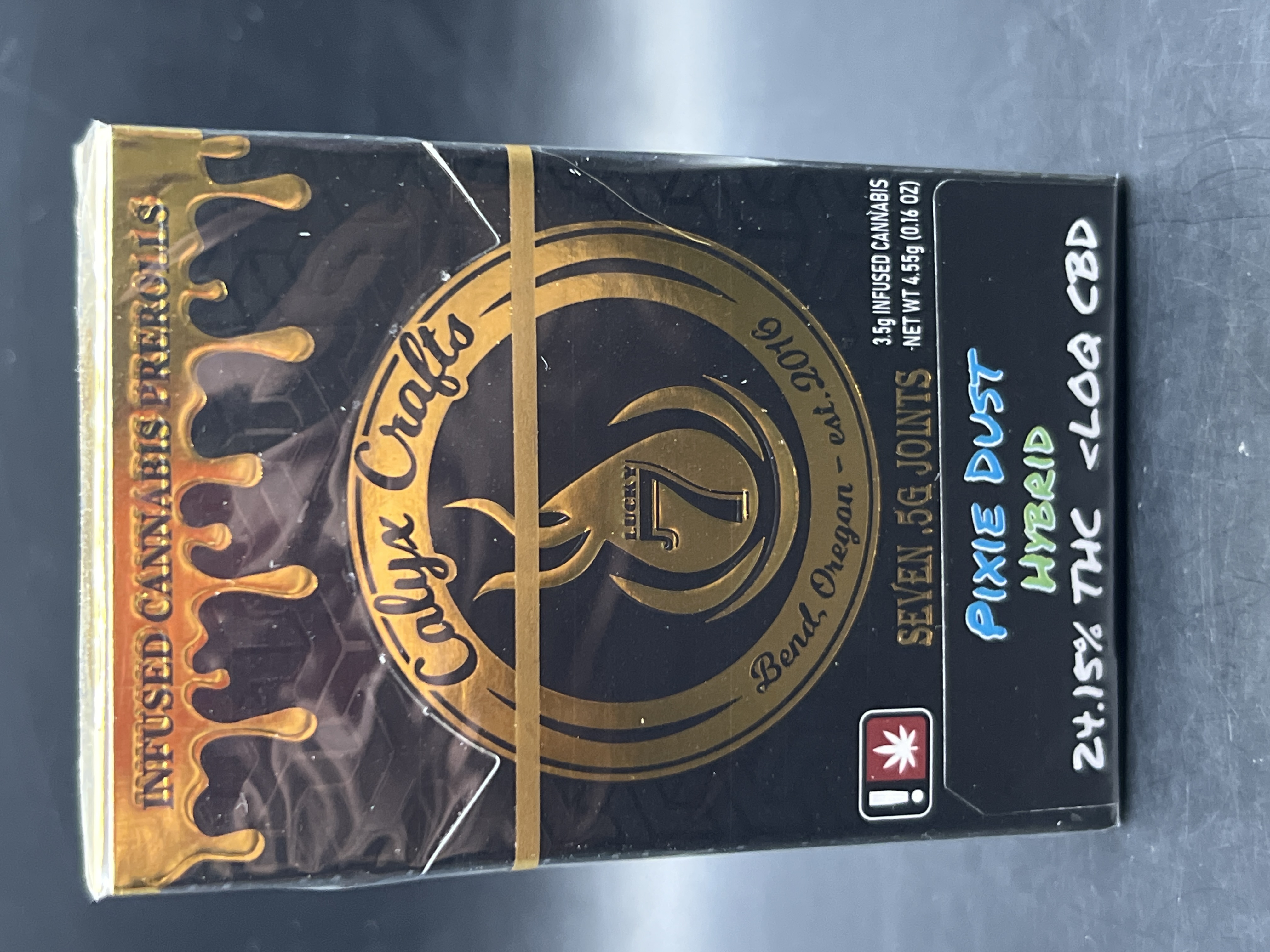 Photograph of product: Calyx Crafts 'Pixie Dust Infused Pre-roll 7 Pack