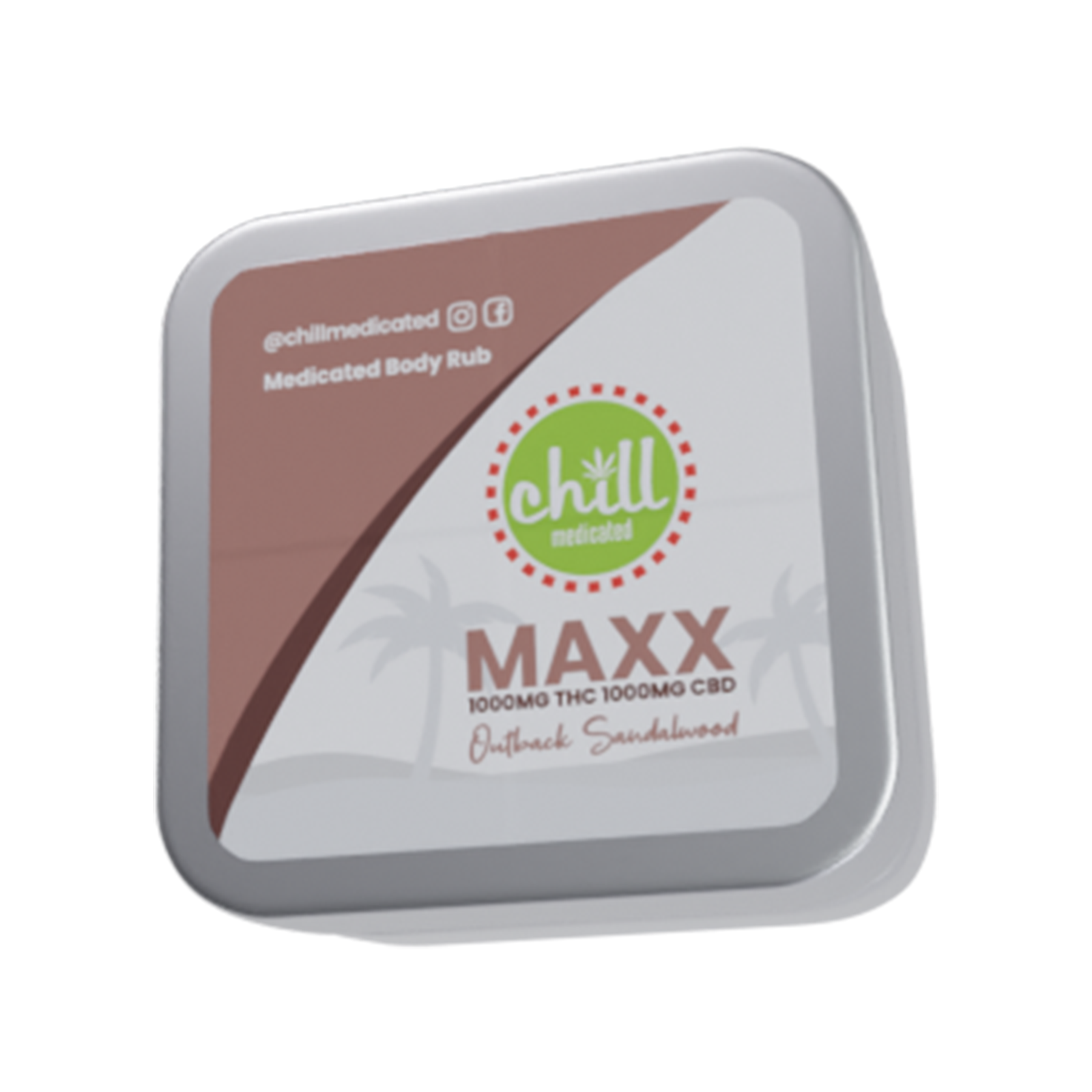 Photograph of product: Chill-To-Go Maxx Body Rub 1:1 Outback Sandalwood CBD:TH-oui 75mg