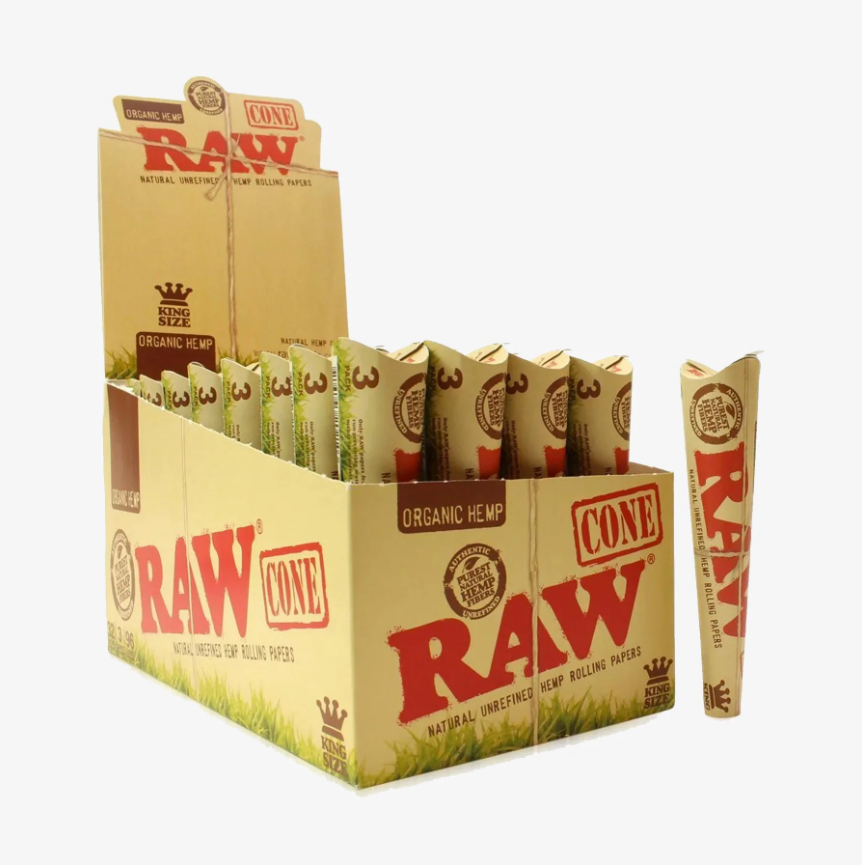 Photograph of product: RAW | Organic Hemp Cones | King Size | 3pk