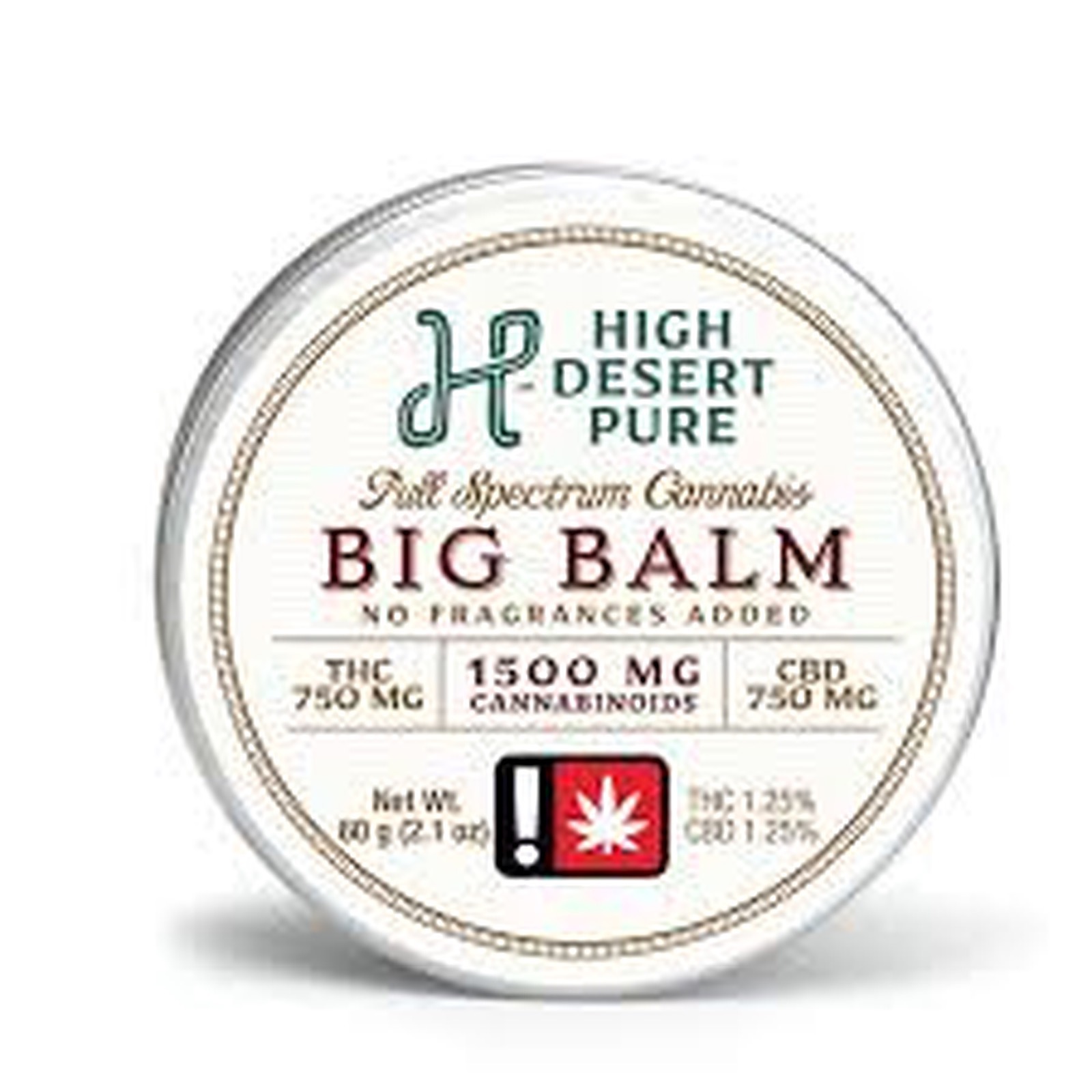 Photograph of product: High Desert Pure - CBD/CBG/TH-oui Big Balm 2oz