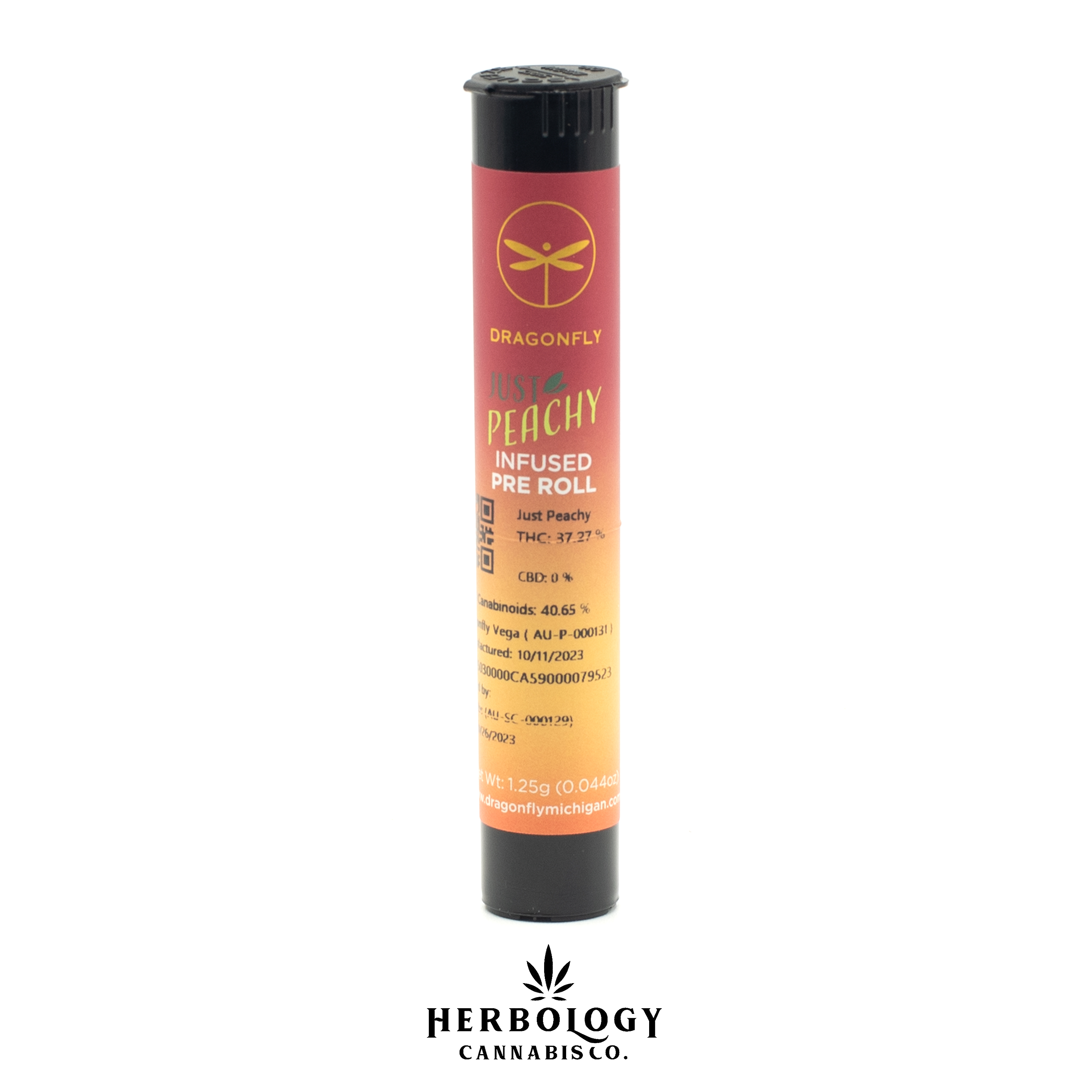 Photograph of product: Dragonfly | Infused Pre-Roll | Pineapple Upside Down Cake | 1.25g