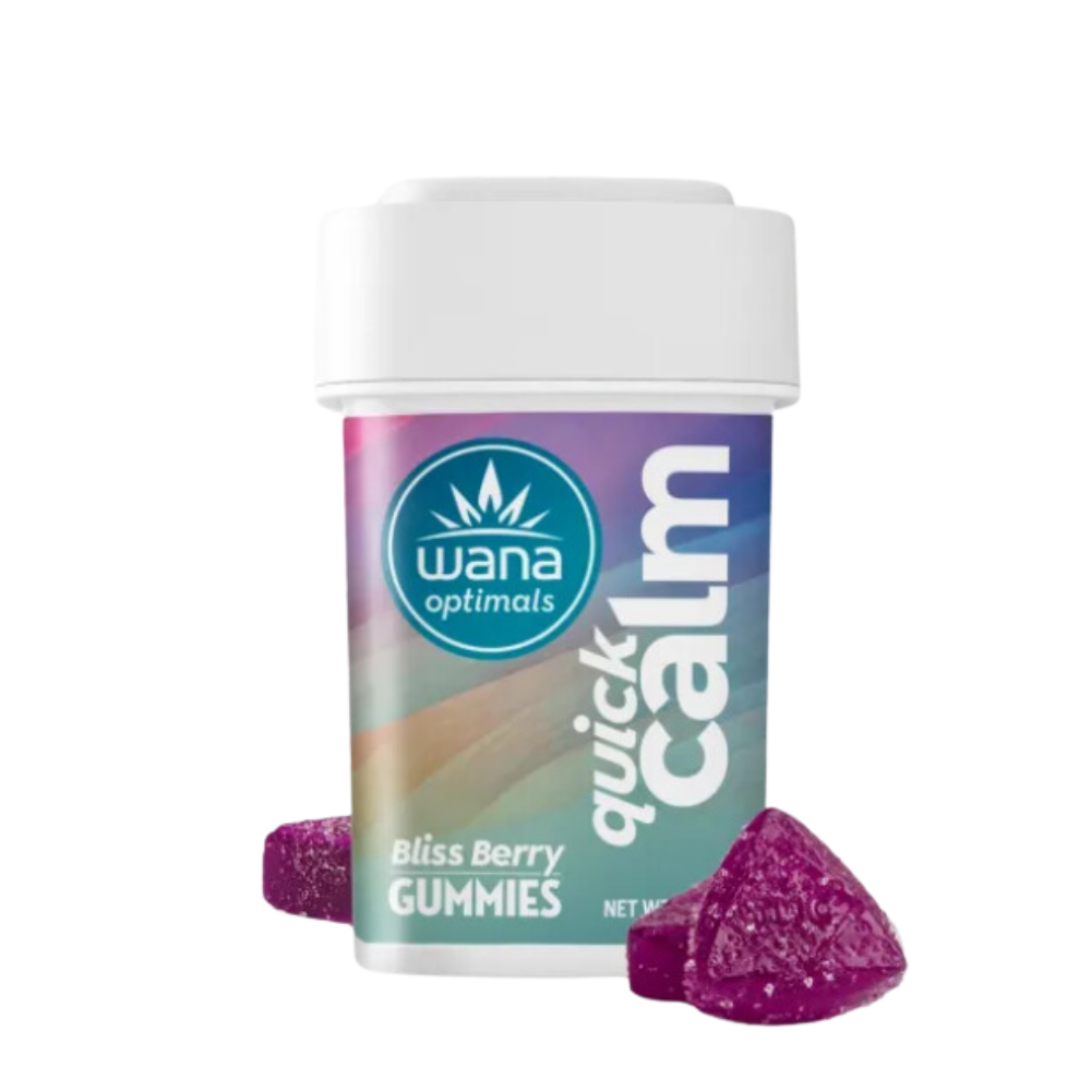 Photograph of product: Bliss Berry | Quick Calm Gummies | 10mg CBG, 10mg CBD, 1mg THC | 20 Pack