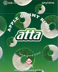 Photograph of Product: Atta Green Apple 6pk Gummy Rings (150mg)