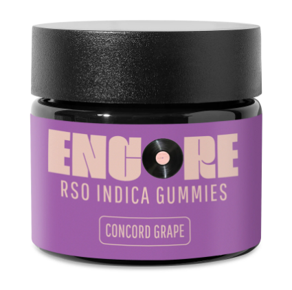 Photograph of product: (67650) 100mg Concord Grape RSO Encore Gummies 10 Pack