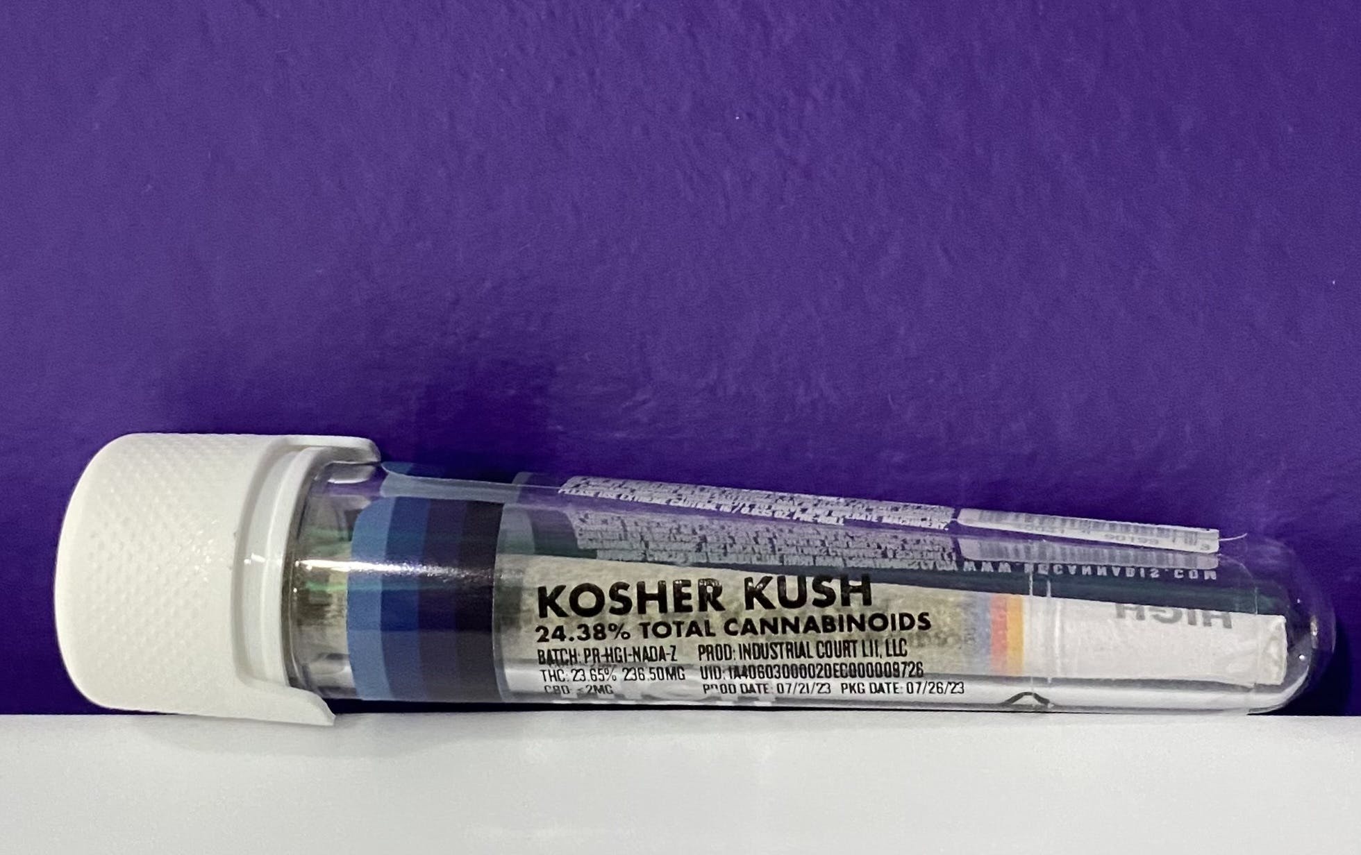 Photograph of product: High Garden - Kosher Kush 1g Pre Roll