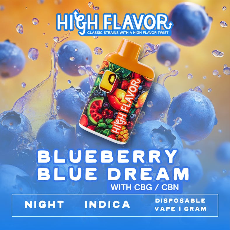 Photograph of product: Blueberry Blue Dream - Night - Disposable Vape 1g (TAX INCLUDED)