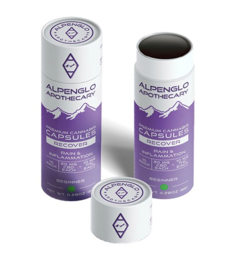 Photograph of product: Alpenglo | Recover (10 Pack) 10mg CAPSULES