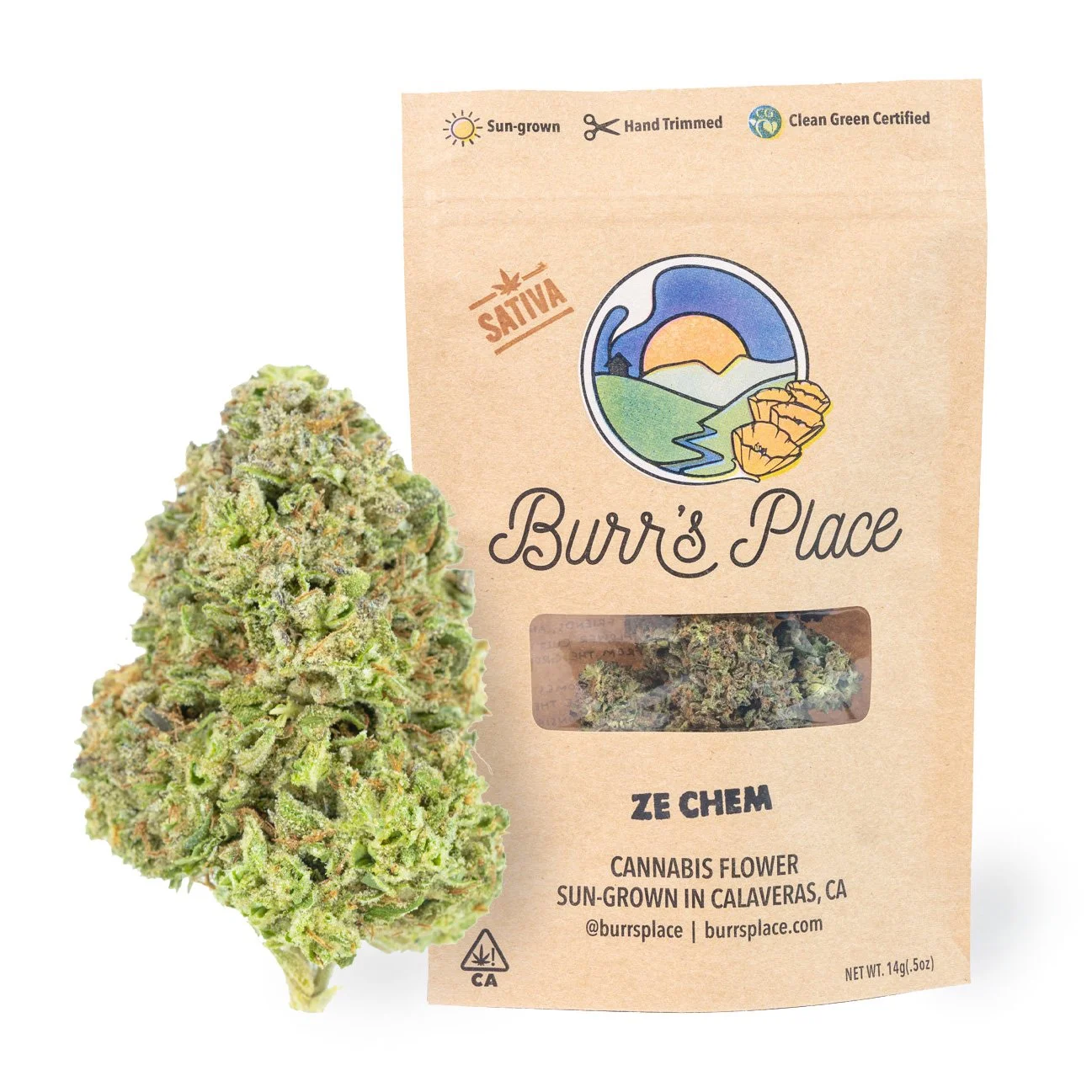 Photograph of product: Ze Chem (S) | 14g Sungrown Flower