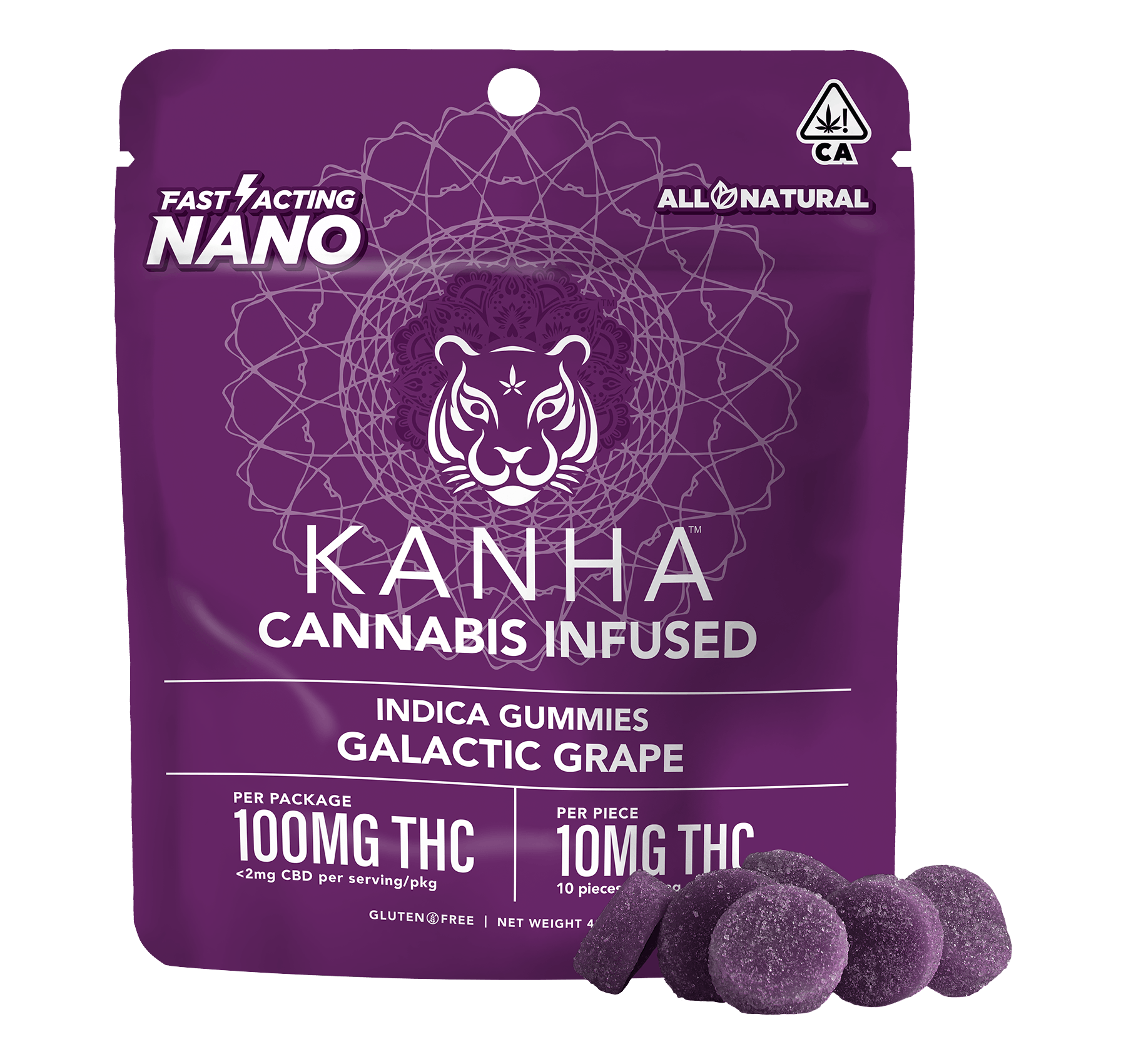 Photograph of product: GALACTIC GRAPE | NANO | 100MG | FAST ACTING