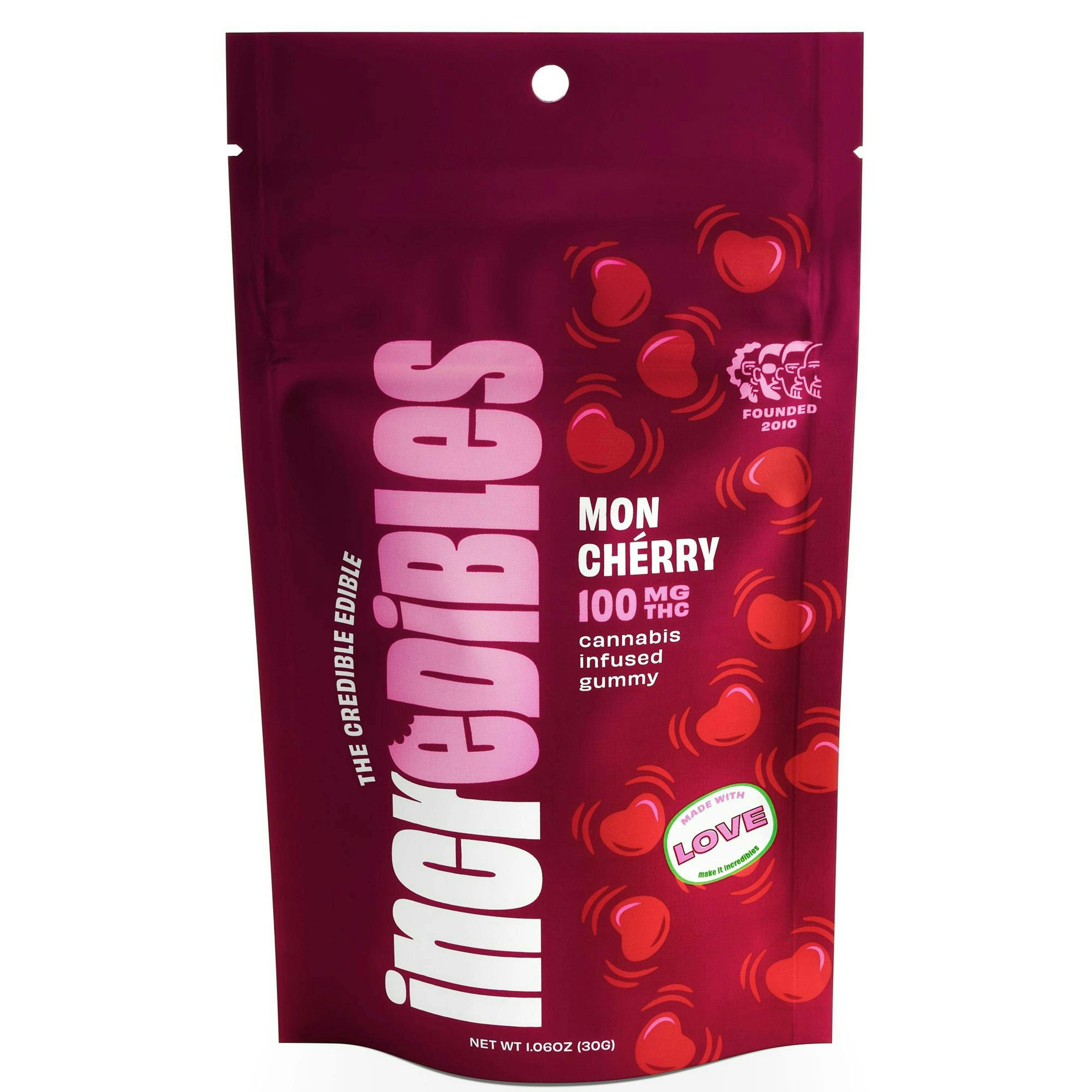Photograph of product: Incredibles - Mon Cherry 100mg - Fruit Chews