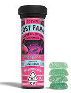 Photograph of product: Lost Farm - Raspberry - Wedding Cake - Live Resin Gummies 100mg
