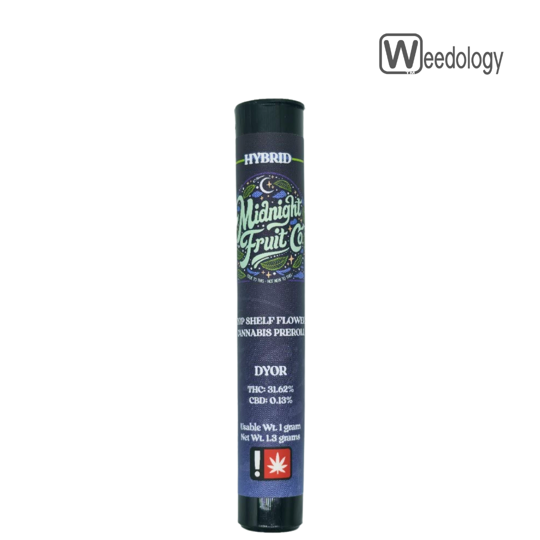 Photograph of product: Midnight Fruit 1g DYOR Pre-Roll