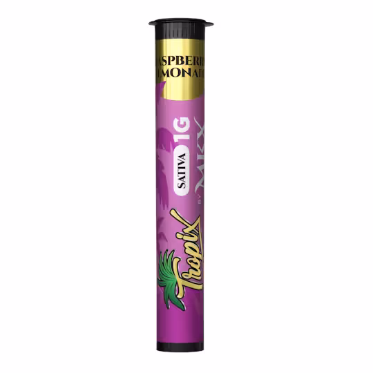 Photograph of product: MKX TROPIX LIQUID DIAMOND INFUSED PRE-ROLL | RASPBERRY LEMONADE