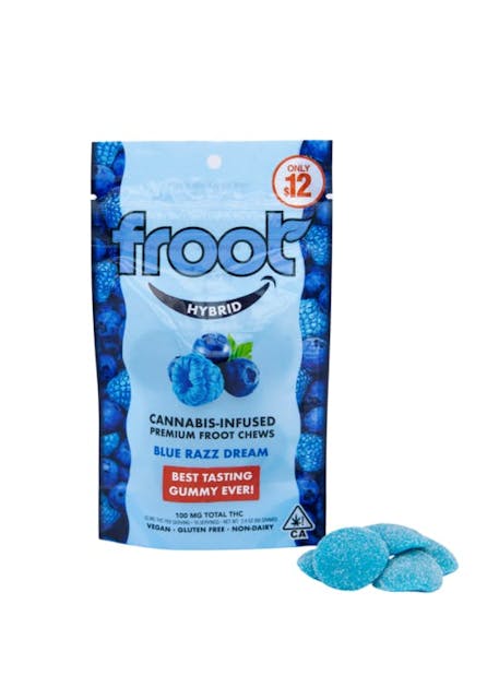 Photograph of product: Blue Razz Dream - (H) 100mg Gummies - Retail