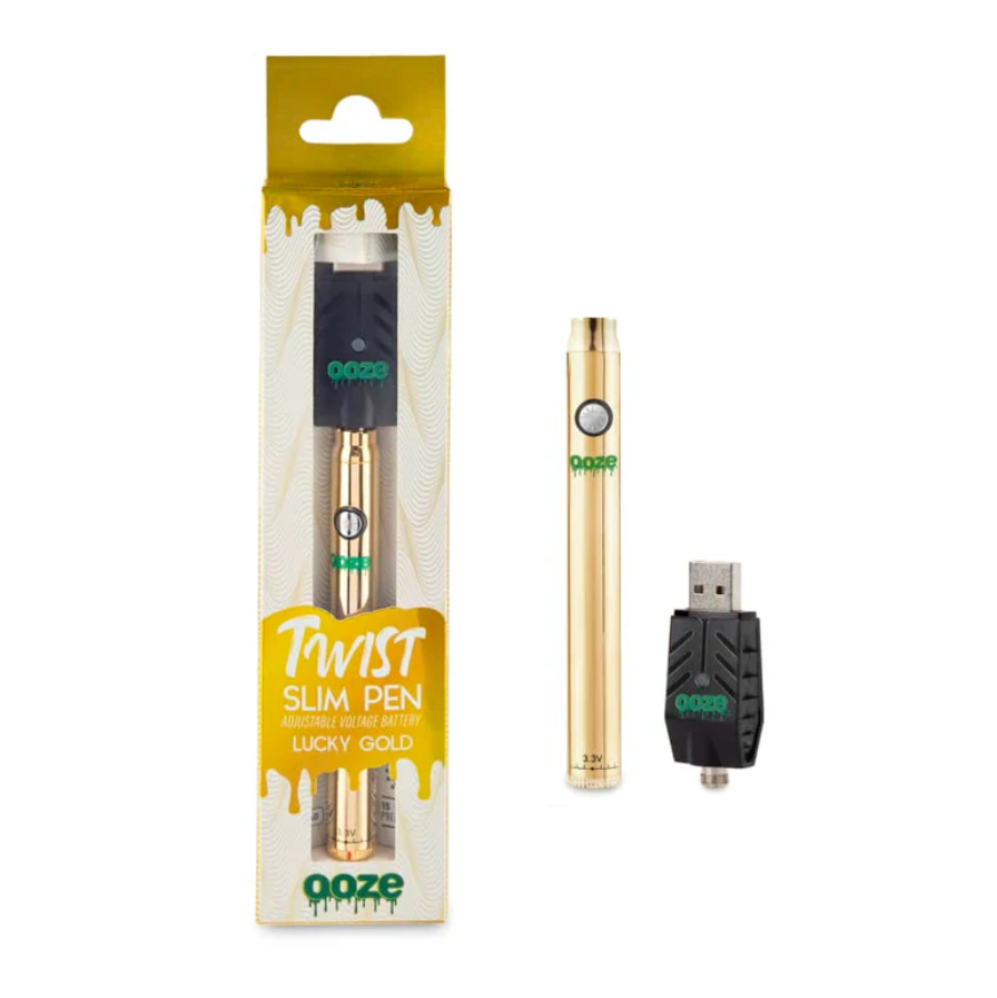 Photograph of product: Twist Slim Pen | Adjustable Voltage 510 Battery (Lucky Gold)