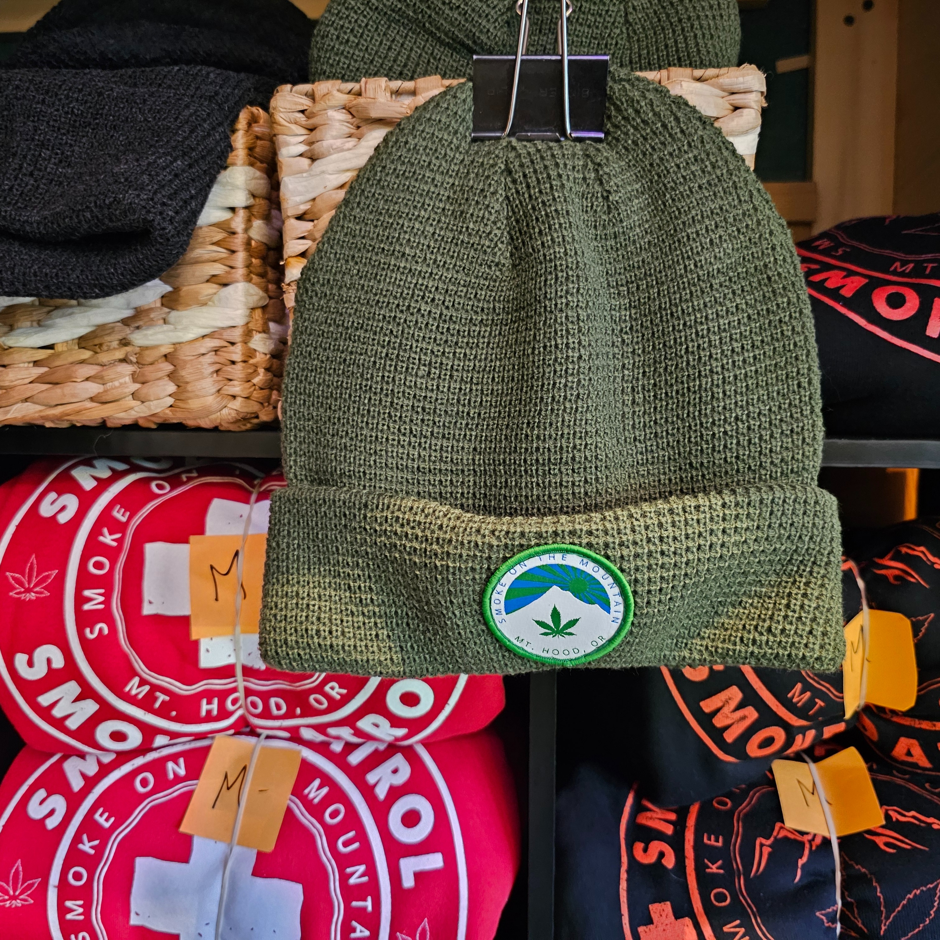 Photograph of Product: SOTM Waffle Knit Beanie - Army Green