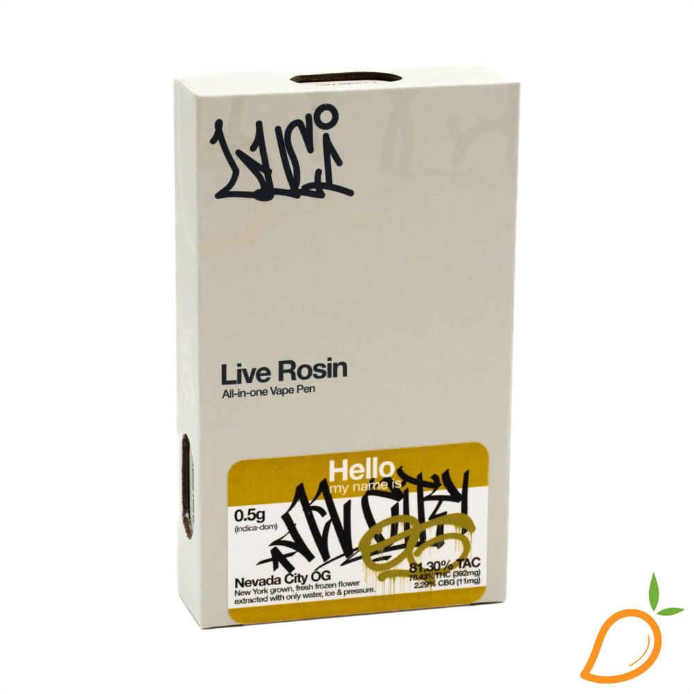 Photograph of Product: 0.5g Nevada City OG Live Rosin AIO Luci
