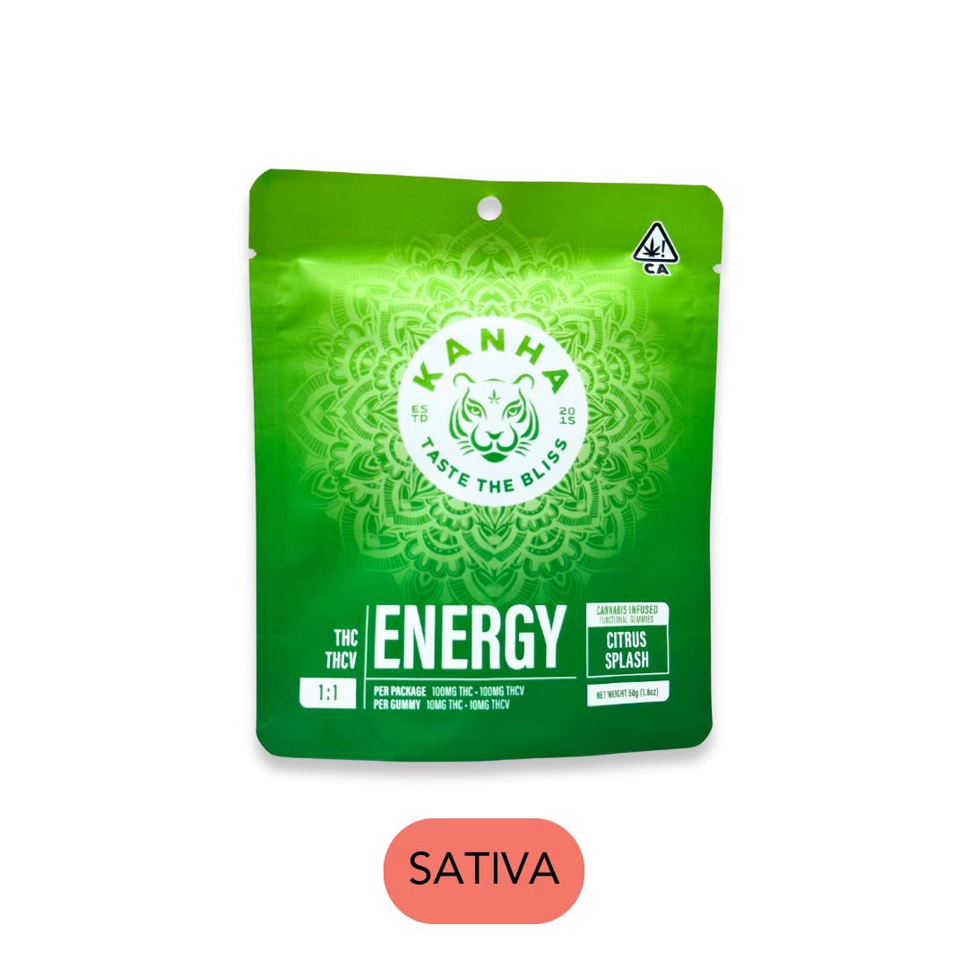 Photograph of product: Kanha - NANO - Energy Citrus Splash - Gummies - 10pk - 100mg