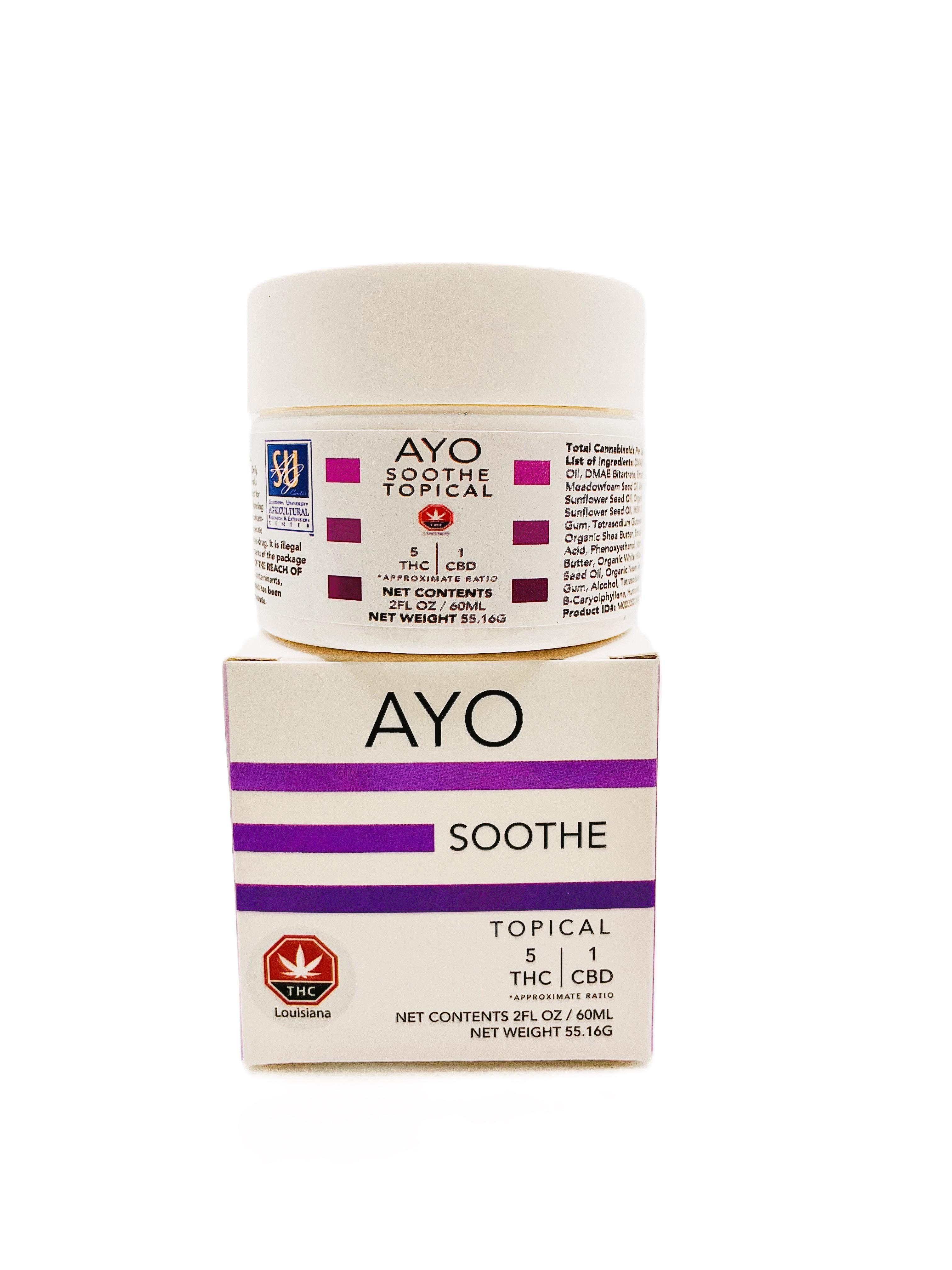 Photograph of product: TOPICAL | SOOTHE | 5:1 | 125MG TH-oui: 25MG CBD| 60ML