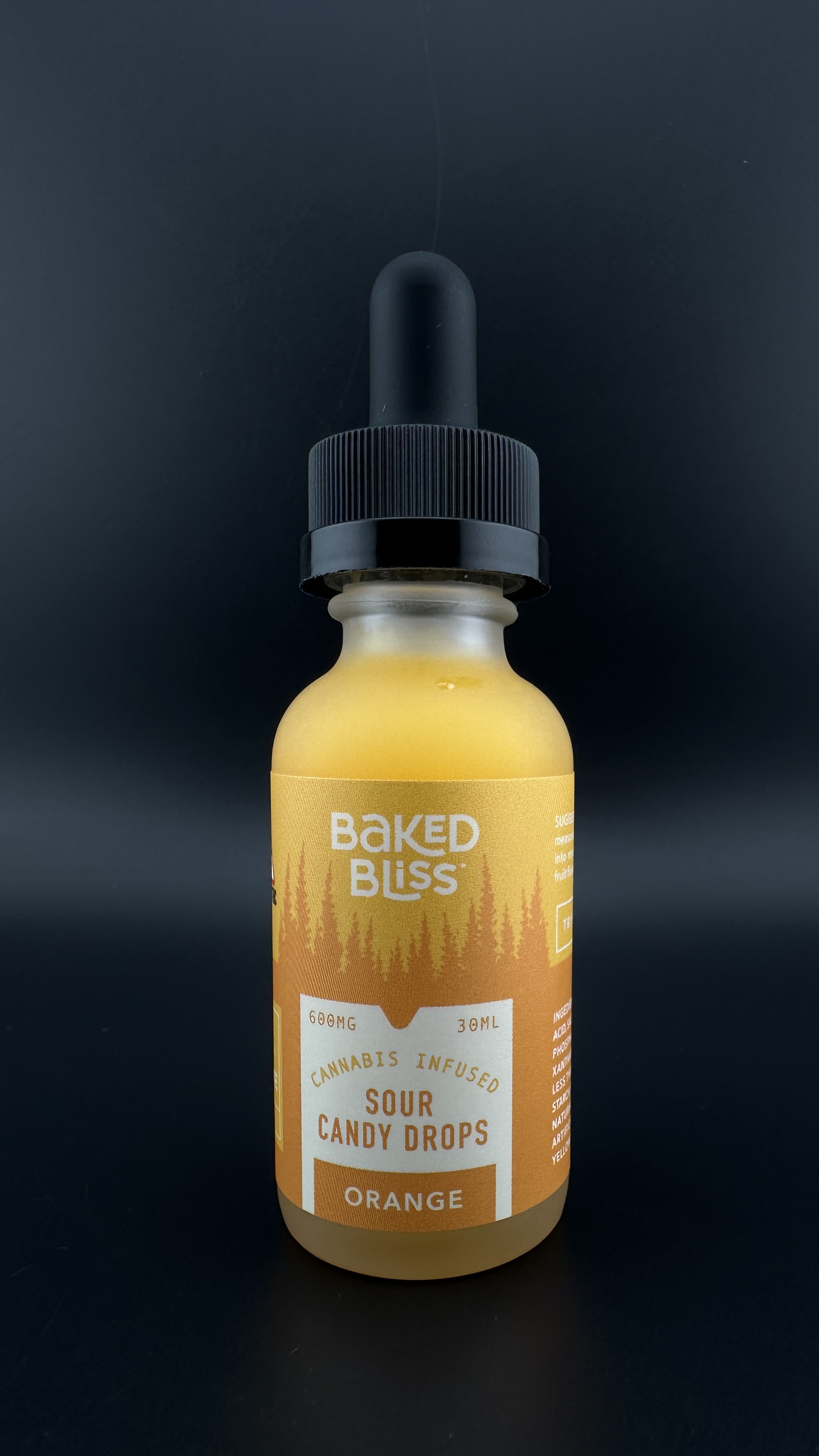 Photograph of product: 600mg Orange Sour Candy Drops | Baked Bliss