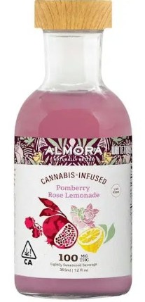 Photograph of product: POMBERRY ROSE LEMONADE LIVE RESIN BEVERAGE 100MG