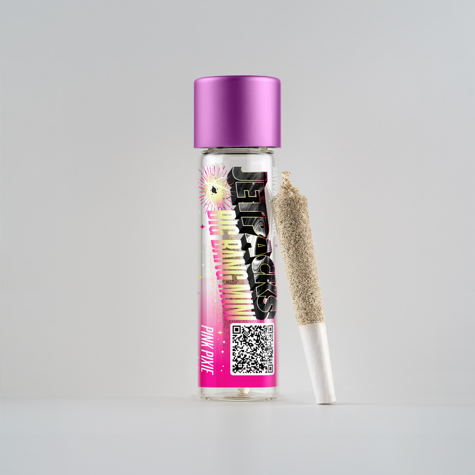 Photograph of Product: Jetpacks Big Bang Mini Infused Pre-Roll - Pink Pixie