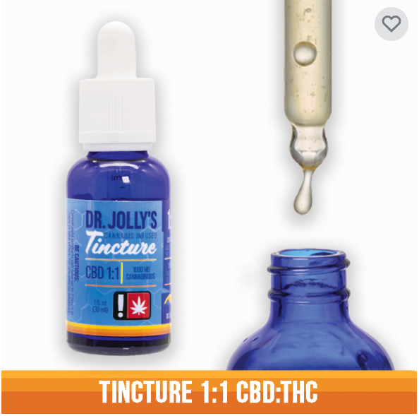 Photograph of product: Dr. Jolly's | 1:1 CBD/TH-oui Tincture | 1oz