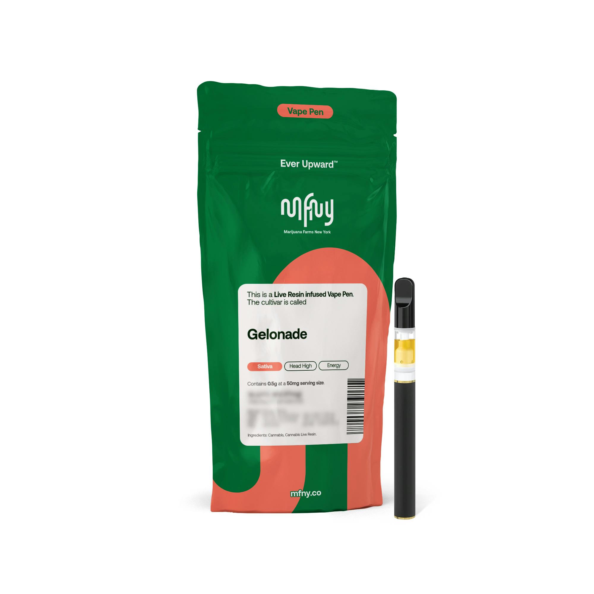 Photograph of product: MFNY | Gelonade Live Resin | .5G Disposable Vape