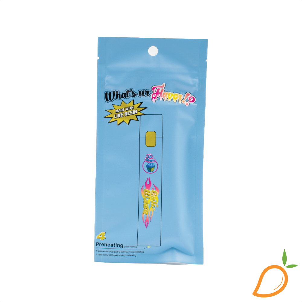 Photograph of product: 1g Blue Muffin Live Resin Disposable Vape Cali Blaze