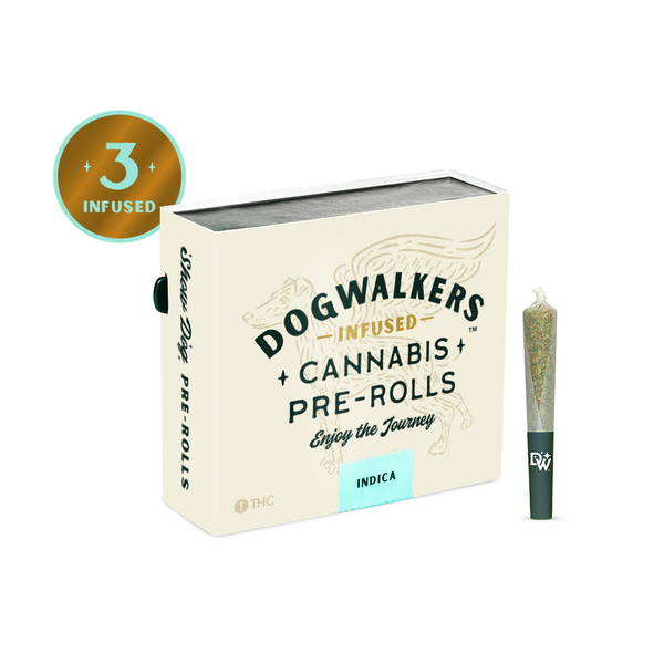 Photograph of product: Dogwalkers Grape Stomper OG x Animal Face .45g Infused Preroll 3pk