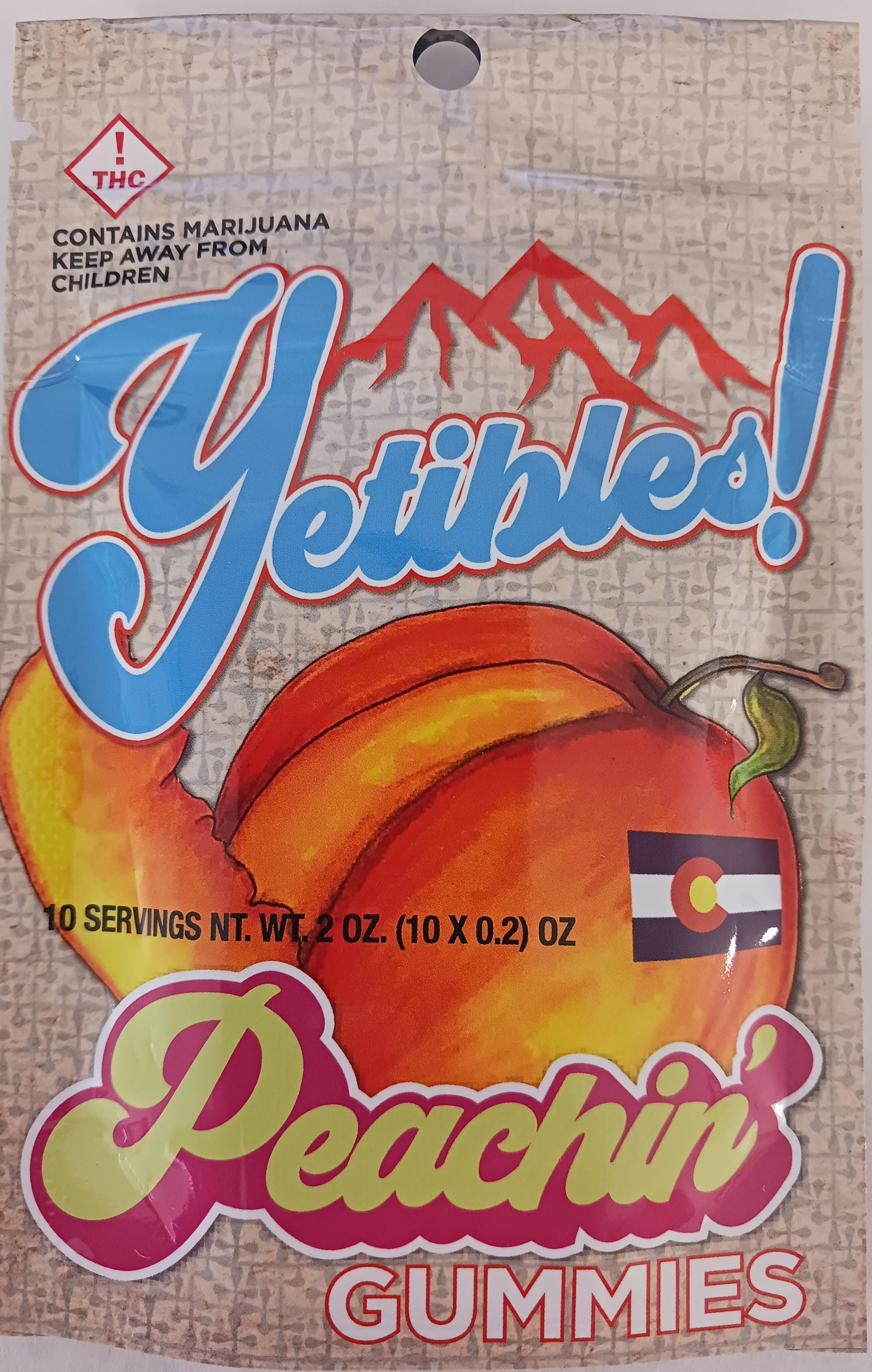 Photograph of product: Yetibles Peach Gummies 1000mg