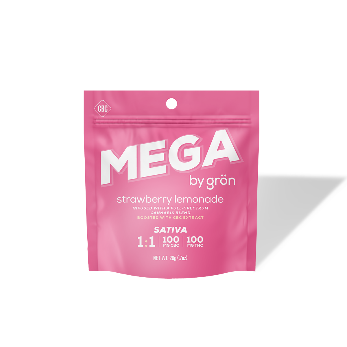 Photograph of product: Strawberry Lemonade 1:1 CBC:TH-oui Mega Pearl (100mg)