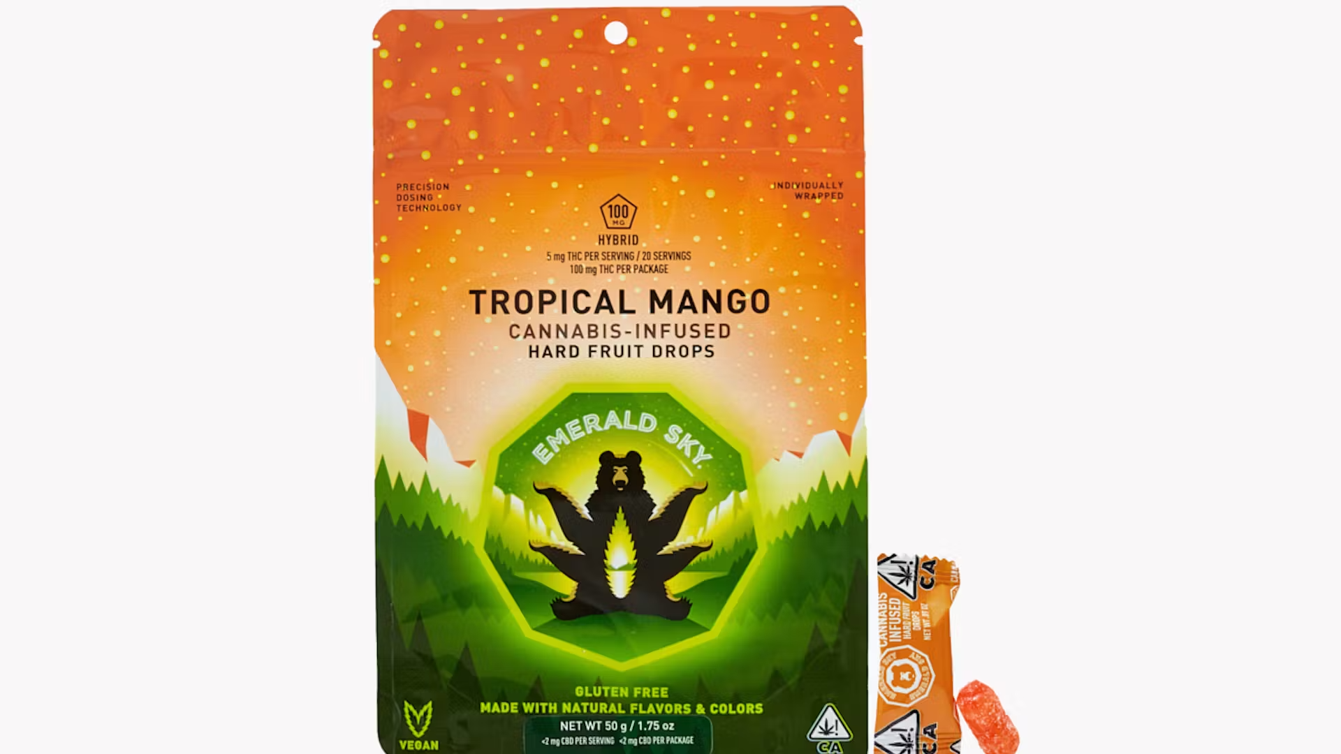 Photograph of product: EMERALD SKY - TROPICAL MANGO - FRUIT DROPS