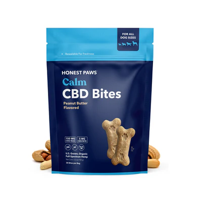 Photograph of product: Honest Paws | Calm Blend CBD Dog Treats | 150mg