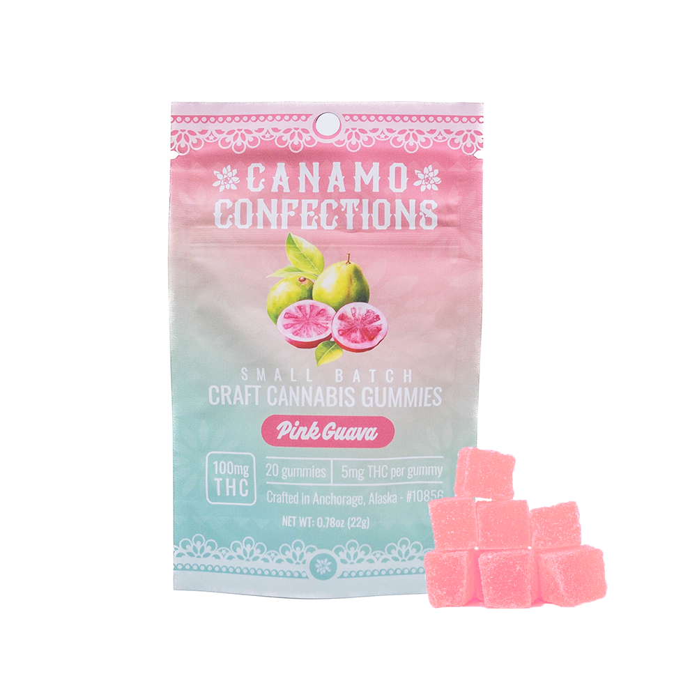 Photograph of Product: Canamo Gummies 100mg - Pink Guava