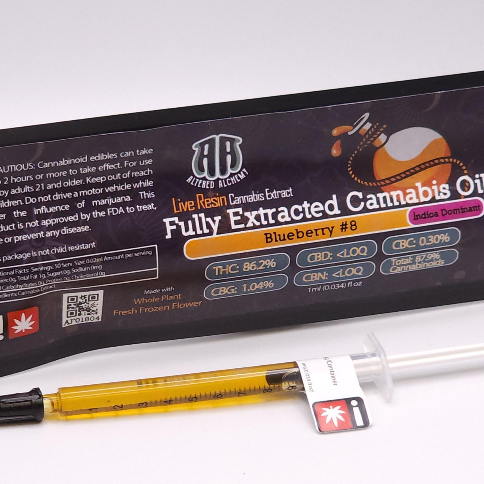 Photograph of product: Altered Alchemy FECO - Blueberry (1g)